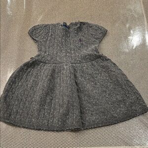 Ralph Lauren Cozy Gray Knit Dress for Kids